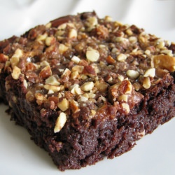 Cocoa Brownies with English Toffee