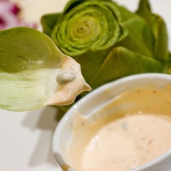 Artichokes with Creamy Caper Dip
