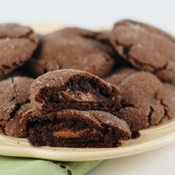 Chocolate Caramel Rolo Cookies