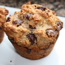 Chocolate Cherry Soda Bread Muffins