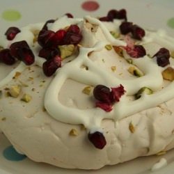 Rosewater and Pistachio Meringues