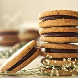 Hazlenut-Chocolate Ganache Cookies