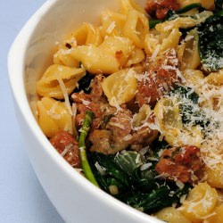 Sausage and Spinach Shells