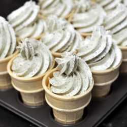 Black Sesame Cupcake Cones