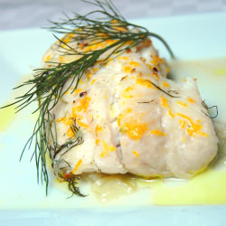 Sole w/Cardamom, Orange, Fennel