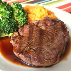 Steaks with Bourbon-Espresso Sauce