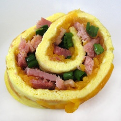 Ham and Cheese Omelet Roll