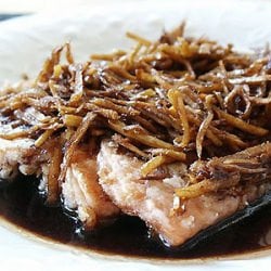 Salmon with Ginger Slices