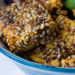 Sesame Peanut Crusted Tofu