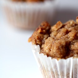 Spiced Pear & Walnut Muffins