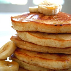 Banana Sour Cream Pancakes