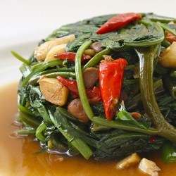 Stir-Fry Water Spinach With Belacan