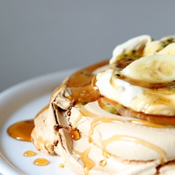 Brown Sugar Pavlova with Banana Rum