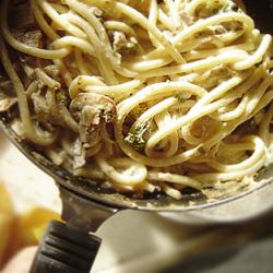 Cheesy Bucatini Pasta