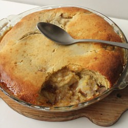 Ugly but Yum Banana Caramel Cobbler