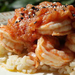 Mastic Shrimp Saganaki