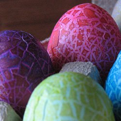 Cracked Colored Eggs