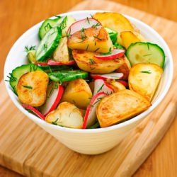 Potato Salad with Cucumbers, Radish