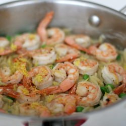 Shrimp Orzo Skillet