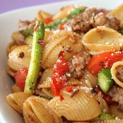 Shell Pasta with Sausage