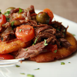 Ropa Vieja with Arepas