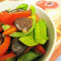 Snow Peas and Peppers Stir Fry