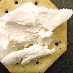 Goat Cheese on a Rosemary Cracker