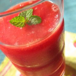 Watermelon and Strawberry Slushie