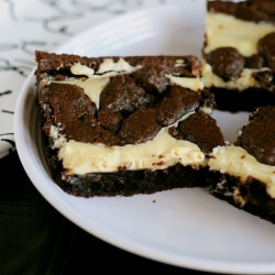 Black and White Cheesecake Squares