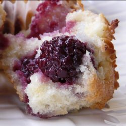 Blackberry Pound Cake Muffins