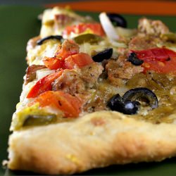 Porky Verde Pizza on the Grill