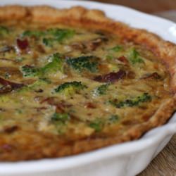 Bacon, Mushroom and Broccoli Quiche