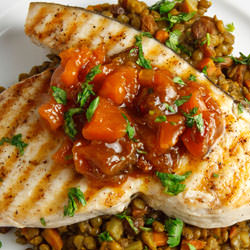 Swordfish Steak with Mango Chutney