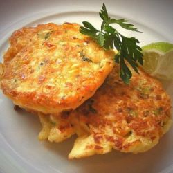 Fresh Sweetcorn Fritters with Feta