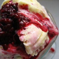 Meyer Lemon Blackberry Ice Cream
