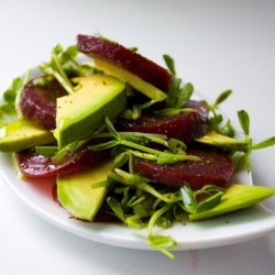 Beet Avocado Pea salad