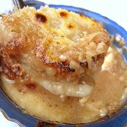 Canadian Onion Soup with Oka Cheese