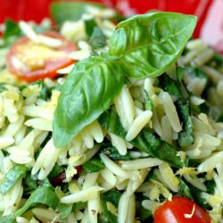 Orzo Salad with Spinach