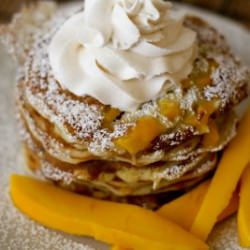Mango Coconut Pancakes