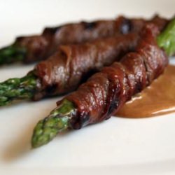 Grilled Asparagus/Tri-tip Satay