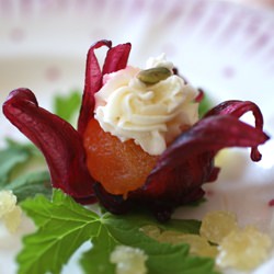 Hibiscus Goat Cheese Appetizer