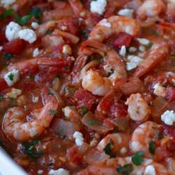 Baked Shrimp in Tomato Feta Sauce