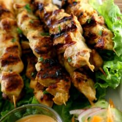 Chicken Satay With Peanut Sauce