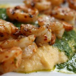 Shrimp Skewers with Cilantro Pesto