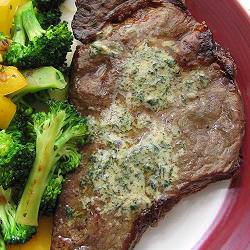 Broiled Steak with Compound Butter