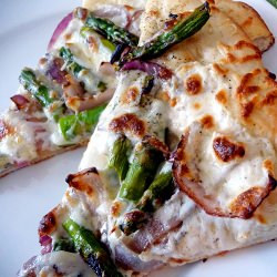 Grilled Asparagus & Red Onion Pizza