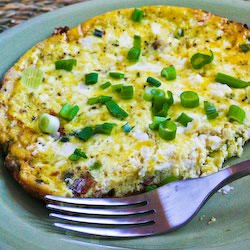 Mini-Frittata with Feta and Bacon