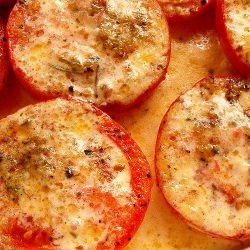 Baked Tomatoes with Garlic & Cream