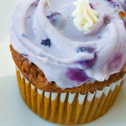 Blueberry Frosted Vegan Cupcake
