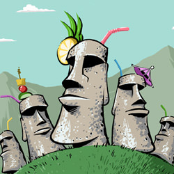 Cinco de Moai